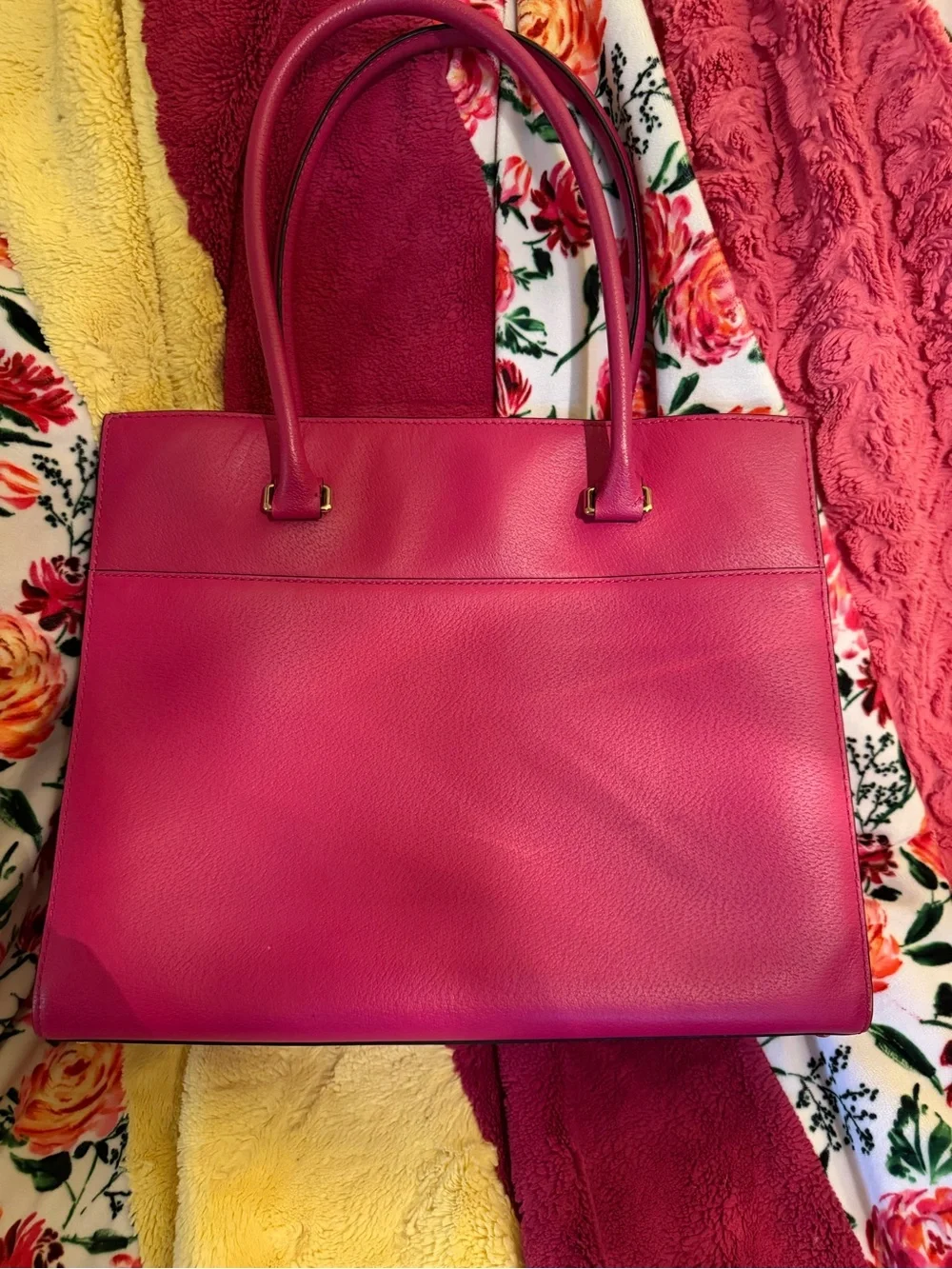 Kate Spade Hot Pink Leather Tote